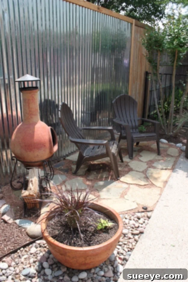 Tin Accent Wall Fence Design Stylish tin accent wall fence for a modern outdoor look