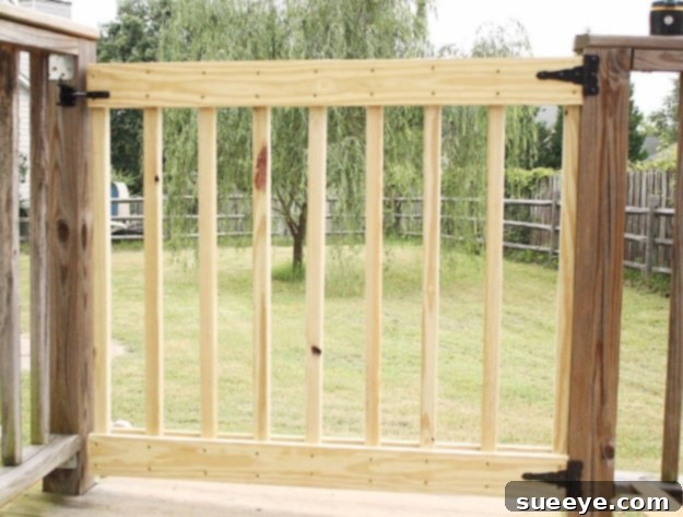 DIY Deck Stair Gate Project DIY deck stair gate for child and pet safety
