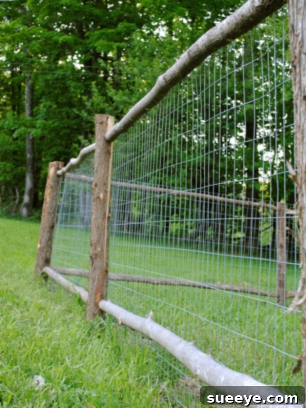 Rustic Garden Fence Idea Charming rustic garden fence made from natural materials