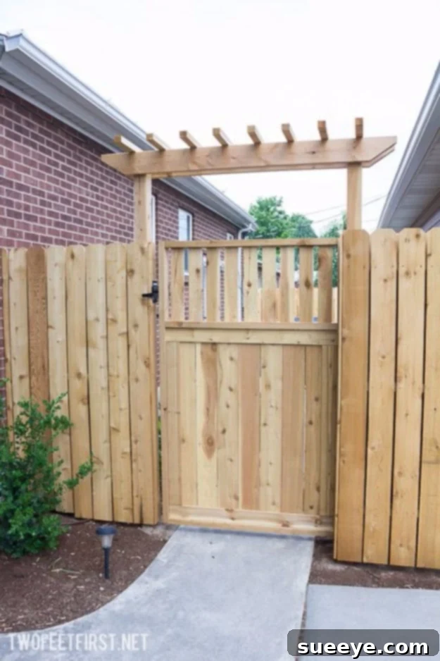 Pergola Gate Project Elegant pergola gate design for a grand garden entrance