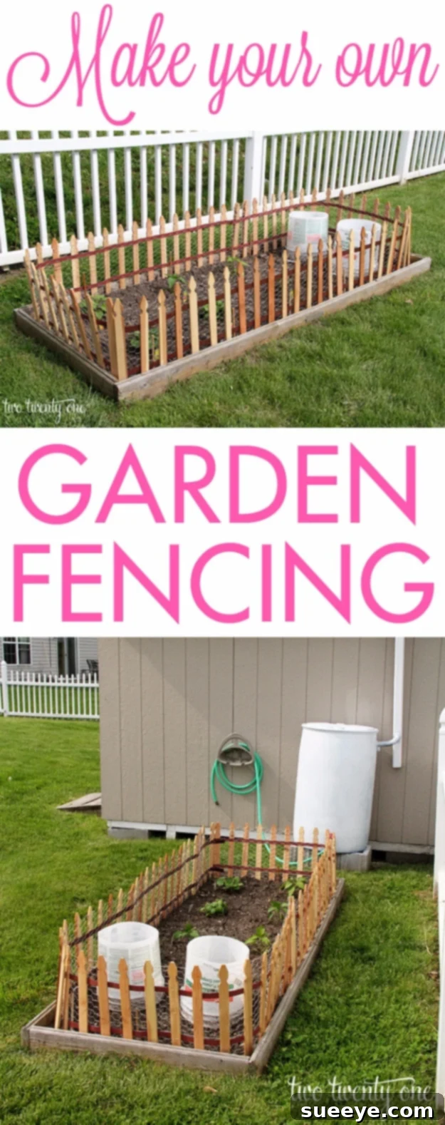 Simple DIY Garden Fence Easy-to-build simple garden fence for plant protection