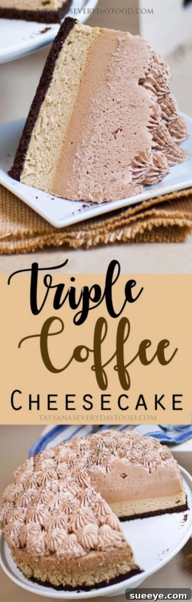 Triple Coffee Cheesecake: Best Dessert for Coffee Fans Intense Triple Coffee Cheesecake for coffee lovers
