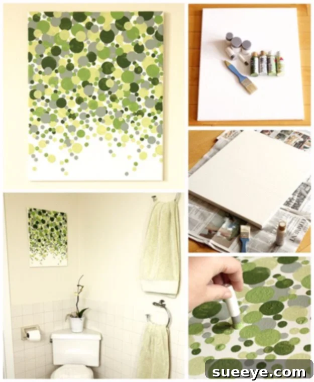 DIY Canvas Painting Ideas - Geometric Dot Canvas Art - Cool and Easy Wall Art Ideas You Can Make On A Budget #painting #diyart #diygifts Geometric Dot Canvas Art - Easy DIY Wall Art for Beginners