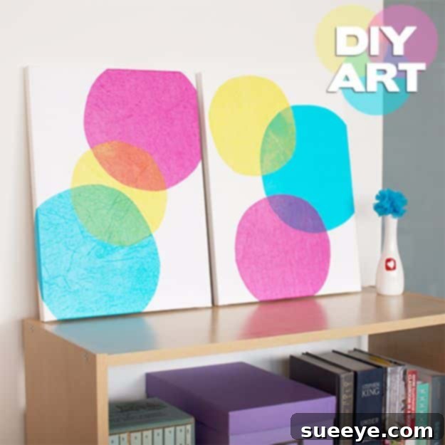 DIY Canvas Painting Ideas - DIY Bubbles Art Painting - Cool and Easy Wall Art Ideas You Can Make On A Budget #painting #diyart #diygifts DIY Bubbles Art Painting - Unique & Easy Wall Art