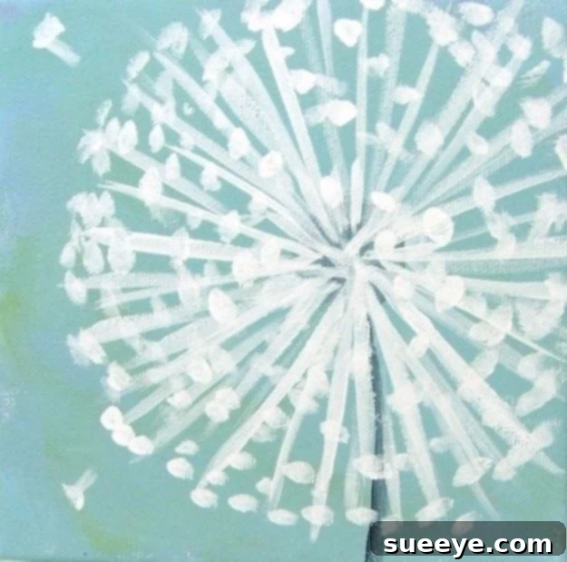 DIY Canvas Painting Ideas - Dandelion Canvas Painting - Cool and Easy Wall Art Ideas You Can Make On A Budget #painting #diyart #diygifts Dandelion Canvas Painting - Whimsical DIY Wall Art