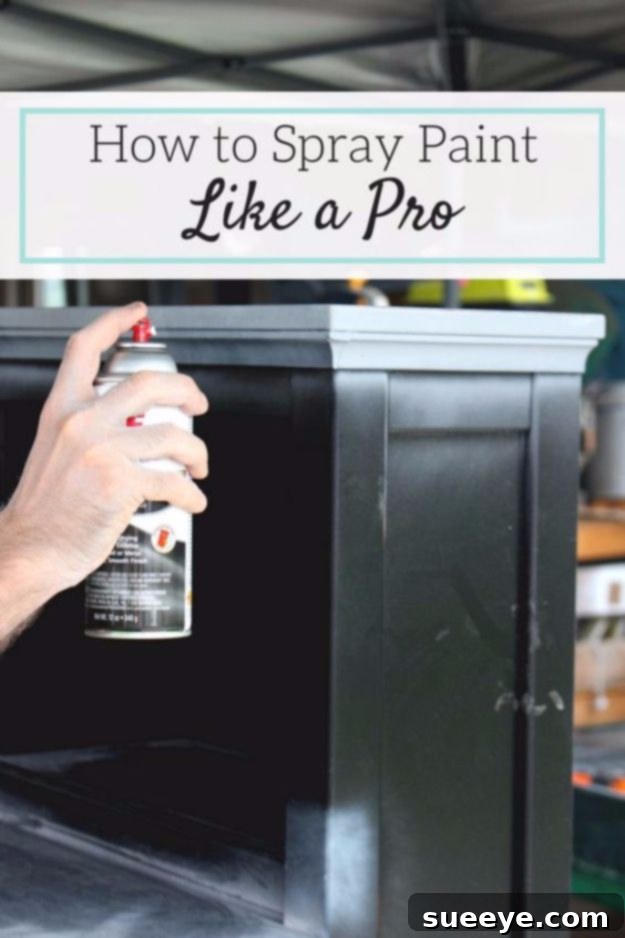 How to Spray Paint Like a Pro: Expert Tips and Tricks Essential techniques for achieving a pro spray paint finish on furniture and home items, showing proper can distance