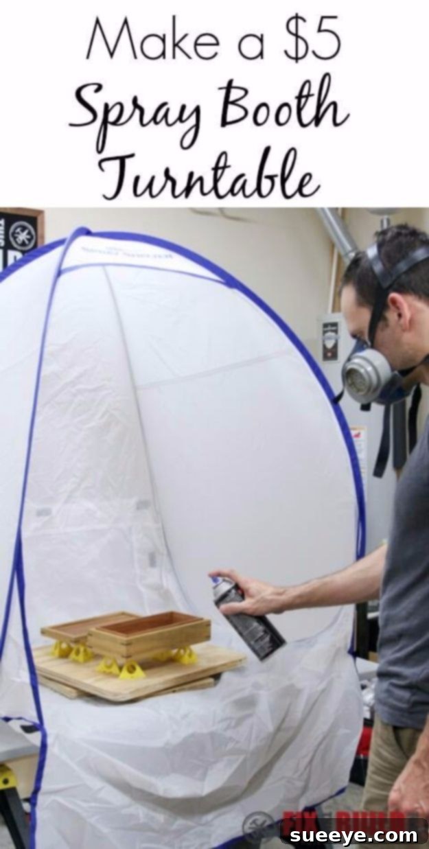 DIY Spray Paint Booth Turntable Homemade spray paint booth turntable providing easy rotation and even coating of objects during painting