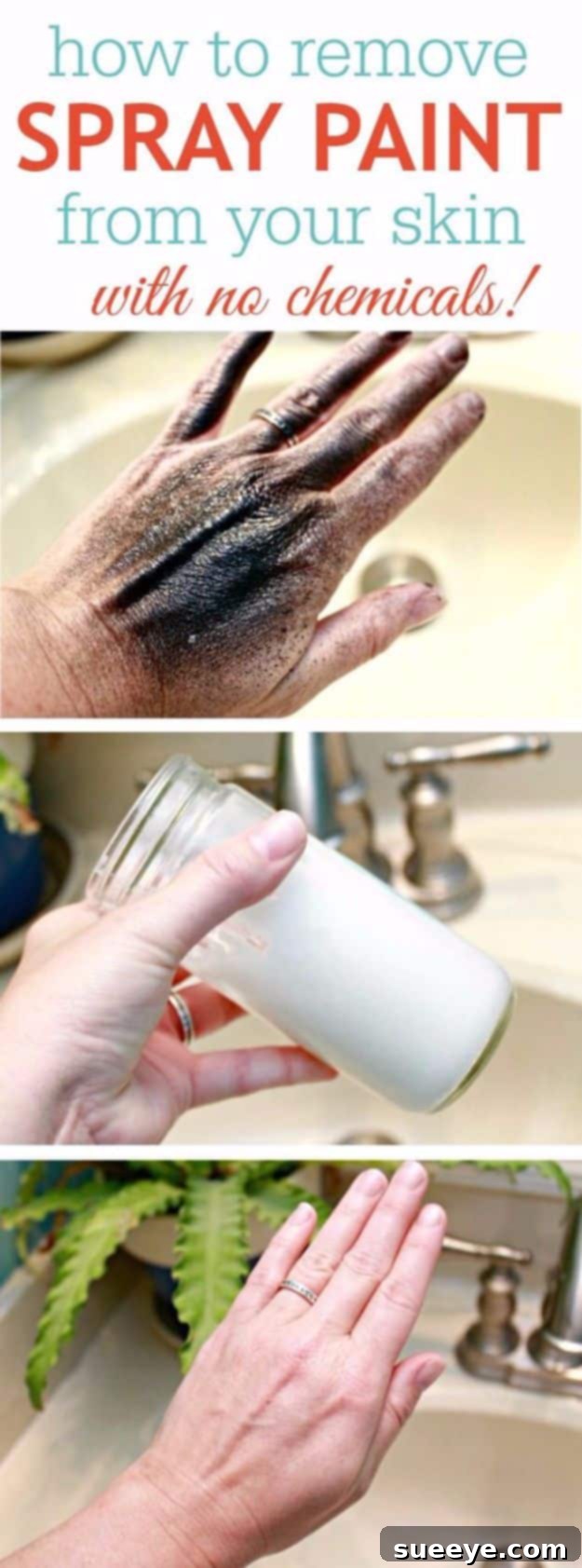 Remove Spray Paint from Skin Naturally Natural methods for safely removing spray paint from skin without using harsh chemicals, demonstrating a gentle approach