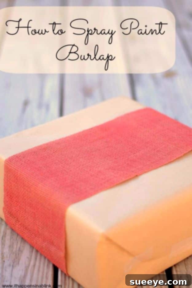Spray Painting Burlap: Fabric Customization Burlap fabric samples showing how to effectively apply spray paint for color and texture without compromising flexibility