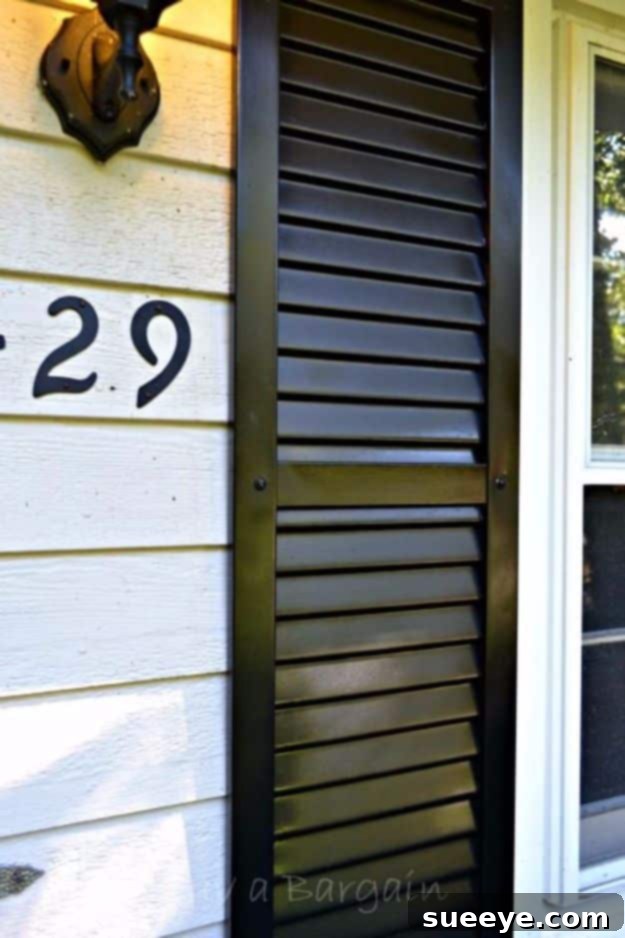 Spray Painting Shutters: Home Exterior Upgrade Exterior house shutters professionally spray painted to enhance curb appeal and provide lasting protection