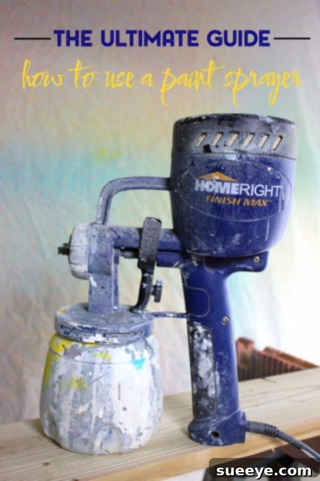 Paint Sprayer Guide: Techniques and Usage Detailed guide on using a paint sprayer for efficient and even coverage on large surfaces, showing the equipment