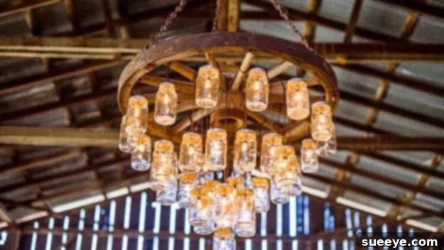 DIY Outdoors Wedding Ideas - Wagon Wheel Chandelier Made With Mason Jars - Step by Step Tutorials and Projects Ideas for Summer Brides - Lighting, Mason Jar Centerpieces, Table Decor, Party Favors, Guestbook Ideas, Signs, Flowers, Banners, Tablecloth #wedding #diy DIY Outdoors Wedding Ideas - Wagon Wheel Chandelier Made With Mason Jars - Step by Step Tutorials and Projects Ideas for Summer Brides - Lighting, Mason Jar Centerpieces, Table Decor, Party Favors, Guestbook Ideas, Signs, Flowers, Banners, Tablecloth #wedding #diy
