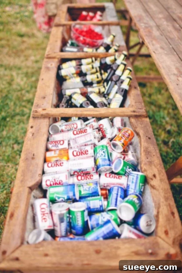 DIY Outdoors Wedding Ideas - Planter Box As A Cooler For Your Drinks - Step by Step Tutorials and Projects Ideas for Summer Brides - Lighting, Mason Jar Centerpieces, Table Decor, Party Favors, Guestbook Ideas, Signs, Flowers, Banners, Tablecloth #wedding #diy DIY Outdoors Wedding Ideas - Planter Box As A Cooler For Your Drinks - Step by Step Tutorials and Projects Ideas for Summer Brides - Lighting, Mason Jar Centerpieces, Table Decor, Party Favors, Guestbook Ideas, Signs, Flowers, Banners, Tablecloth #wedding #diy