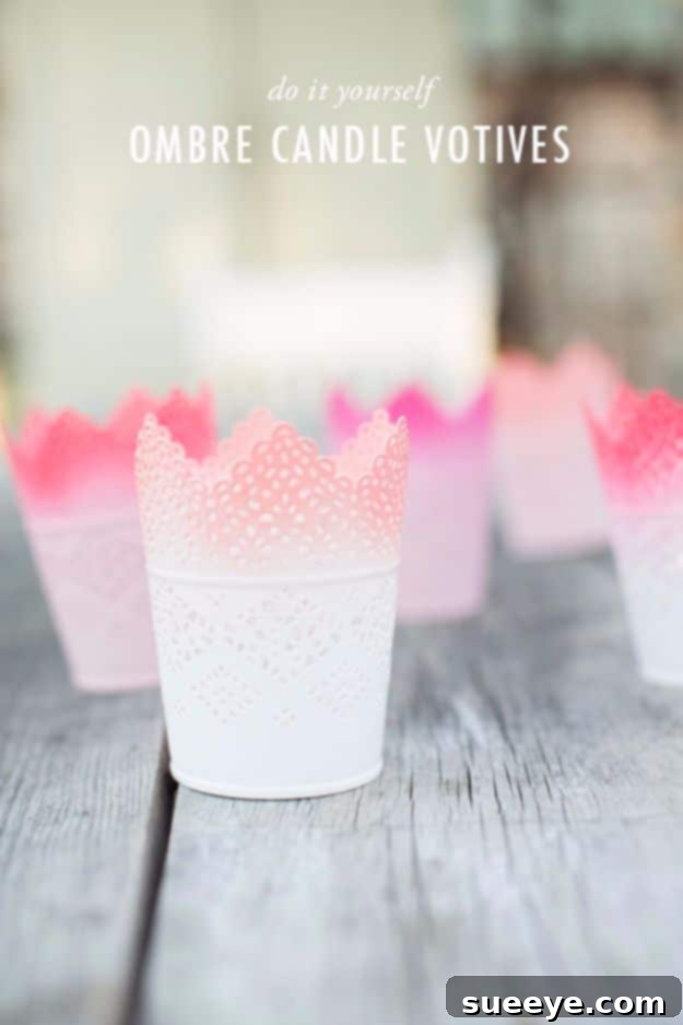 DIY Outdoors Wedding Ideas - DIY Ombre Candle Votives - Step by Step Tutorials and Projects Ideas for Summer Brides - Lighting, Mason Jar Centerpieces, Table Decor, Party Favors, Guestbook Ideas, Signs, Flowers, Banners, Tablecloth #wedding #diy DIY Outdoors Wedding Ideas - DIY Ombre Candle Votives - Cheap DIY Wedding Decor Ideas for Outdoor Ceremony - DIY Centerpiece Ideas for Wedding Outside