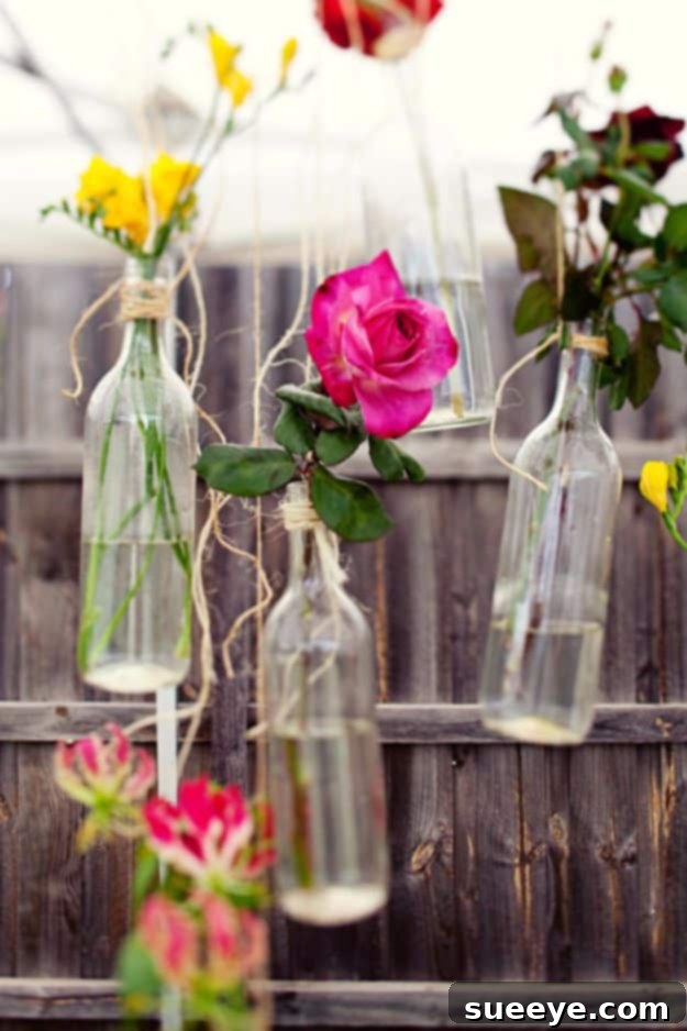 DIY Outdoors Wedding Ideas - Old Wine Bottles Wedding Floral Arrangement - Step by Step Tutorials and Projects Ideas for Summer Brides - Lighting, Mason Jar Centerpieces, Table Decor, Party Favors, Guestbook Ideas, Signs, Flowers, Banners, Tablecloth #wedding #diy DIY Outdoors Wedding Ideas - Old Wine Bottles Wedding Floral Arrangement - Step by Step Tutorials and Projects Ideas for Summer Brides - Lighting, Mason Jar Centerpieces, Table Decor, Party Favors, Guestbook Ideas, Signs, Flowers, Banners, Tablecloth #wedding #diy