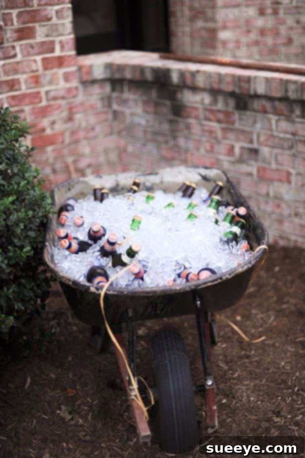 DIY Outdoors Wedding Ideas - Wheelbarrow Cooler - Step by Step Tutorials and Projects Ideas for Summer Brides - Lighting, Mason Jar Centerpieces, Table Decor, Party Favors, Guestbook Ideas, Signs, Flowers, Banners, Tablecloth #wedding #diy DIY Outdoors Wedding Ideas - Wheelbarrow Cooler - Step by Step Tutorials and Projects Ideas for Summer Brides - Lighting, Mason Jar Centerpieces, Table Decor, Party Favors, Guestbook Ideas, Signs, Flowers, Banners, Tablecloth #wedding #diy