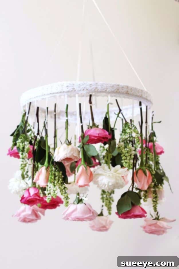 DIY Outdoors Wedding Ideas - DIY Flower Chandelier - Step by Step Tutorials and Projects Ideas for Summer Brides - Lighting, Mason Jar Centerpieces, Table Decor, Party Favors, Guestbook Ideas, Signs, Flowers, Banners, Tablecloth #wedding #diy DIY Outdoors Wedding Ideas - DIY Flower Chandelier - Step by Step Tutorials and Projects Ideas for Summer Brides - Lighting, Mason Jar Centerpieces, Table Decor, Party Favors, Guestbook Ideas, Signs, Flowers, Banners, Tablecloth #wedding #diy