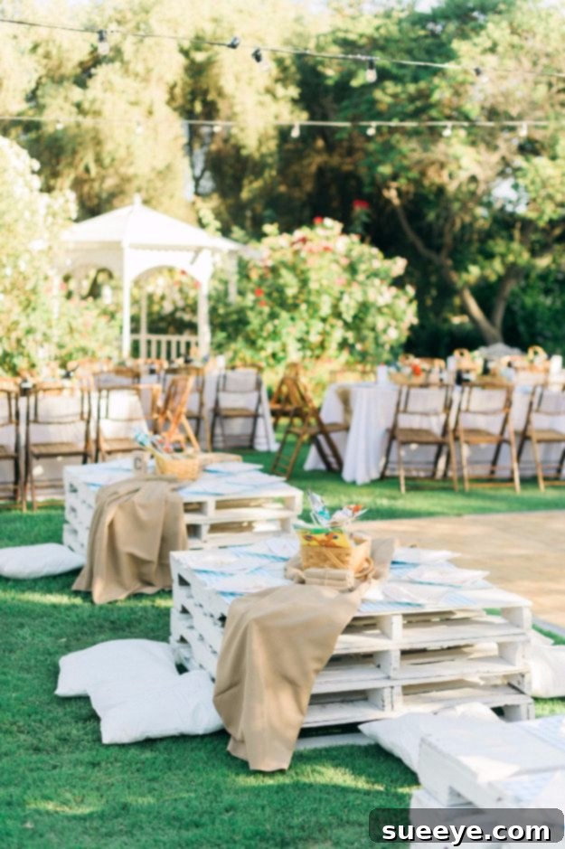 DIY Outdoors Wedding Ideas - Wood Pallet Seating - Step by Step Tutorials and Projects Ideas for Summer Brides - Lighting, Mason Jar Centerpieces, Table Decor, Party Favors, Guestbook Ideas, Signs, Flowers, Banners, Tablecloth #wedding #diy DIY Outdoors Wedding Ideas - Wood Pallet Seating - Step by Step Tutorials and Projects Ideas for Summer Brides - Lighting, Mason Jar Centerpieces, Table Decor, Party Favors, Guestbook Ideas, Signs, Flowers, Banners, Tablecloth #wedding #diy