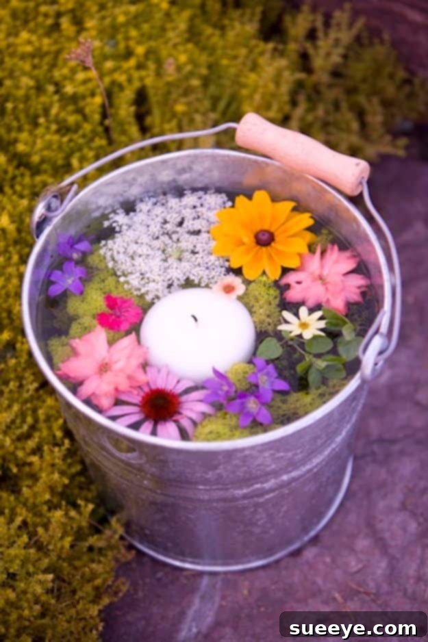 DIY Outdoors Wedding Ideas - Floating Florals - Step by Step Tutorials and Projects Ideas for Summer Brides - Lighting, Mason Jar Centerpieces, Table Decor, Party Favors, Guestbook Ideas, Signs, Flowers, Banners, Tablecloth #wedding #diy DIY Outdoors Wedding Ideas - Floating Florals - Step by Step Tutorials and Projects Ideas for Summer Brides - Lighting, Mason Jar Centerpieces, Table Decor, Party Favors, Guestbook Ideas, Signs - DIY Flowers Ideas for Outside Weddings, Summer, Fall, Spring
