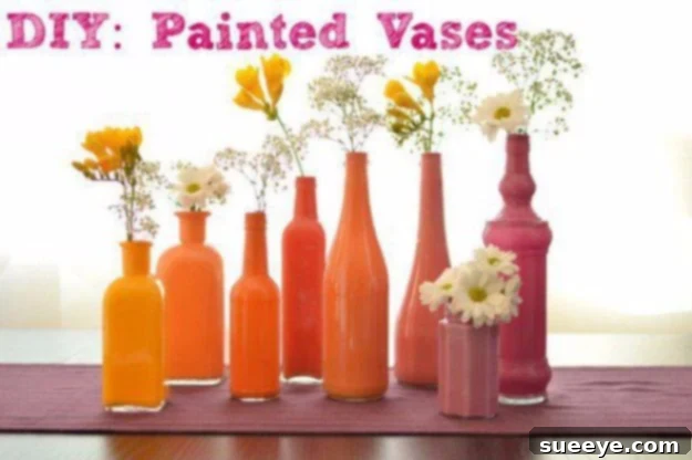 DIY Outdoors Wedding Ideas - DIY Painted Vases - Step by Step Tutorials and Projects Ideas for Summer Brides - Lighting, Mason Jar Centerpieces, Table Decor, Party Favors, Guestbook Ideas, Signs, Flowers, Banners, Tablecloth #wedding #diy DIY Outdoors Wedding Ideas - DIY Painted Vases - Step by Step Tutorials and Projects Ideas for Summer Brides - Lighting, Mason Jar Centerpieces, Table Decor, Party Favors, Guestbook Ideas, Signs, Flowers, Banners, Tablecloth #wedding #diy
