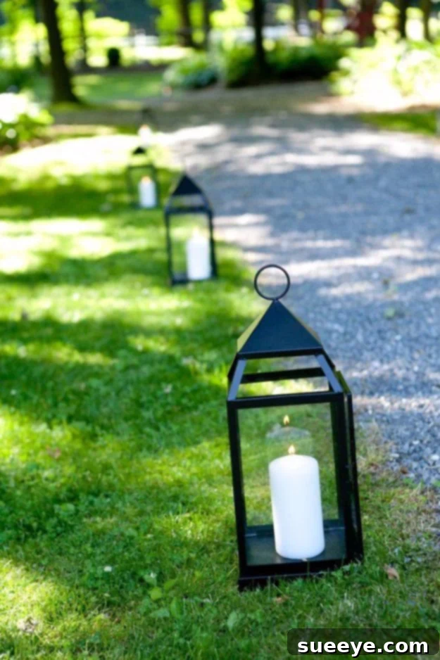 DIY Outdoors Wedding Ideas - Candle Pathway - Step by Step Tutorials and Projects Ideas for Summer Brides - Lighting, Mason Jar Centerpieces, Table Decor, Party Favors, Guestbook Ideas, Signs, Flowers, Banners, Tablecloth #wedding #diy DIY Outdoors Wedding Ideas - Candle Pathway - Step by Step Tutorials and Projects Ideas for Summer Brides - Lighting, Mason Jar Centerpieces, Table Decor, Party Favors, Guestbook Ideas, Signs, Flowers, Banners, Tablecloth #wedding #diy