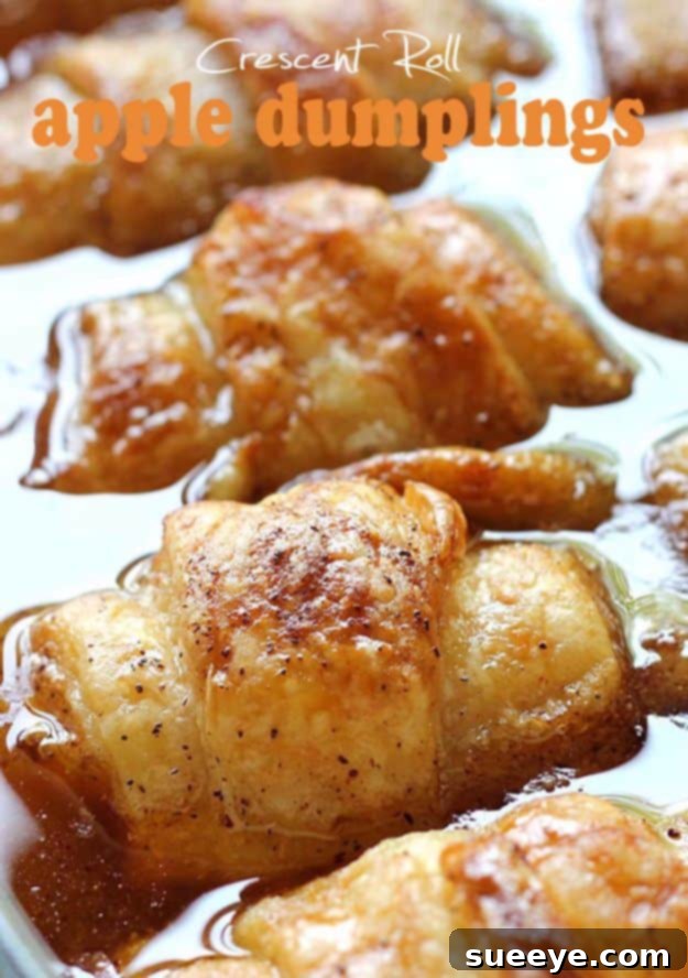 Crescent Roll Apple Dumplings Sweet Crescent Roll Apple Dumplings, a comforting and easy apple dessert.