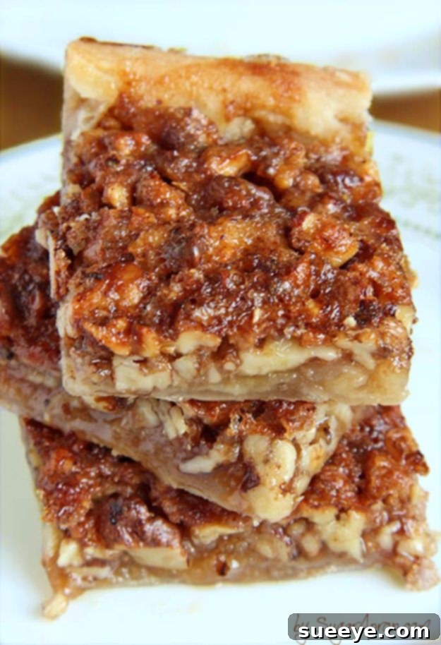 Easy Pecan Pie Bars Simple and delightful Easy Pecan Pie Bars with a crescent roll crust, perfect for holidays.