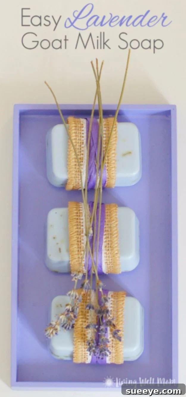 Easy Lavender Goat Milk Soap DIY Homemade Easy Lavender Goat Milk Soap for sensitive skin