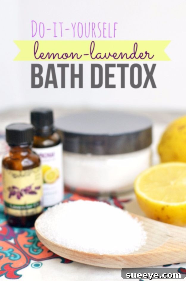 Lemon Lavender Bath Detox DIY Lemon-Lavender Bath Detox with Epsom salts for relaxation
