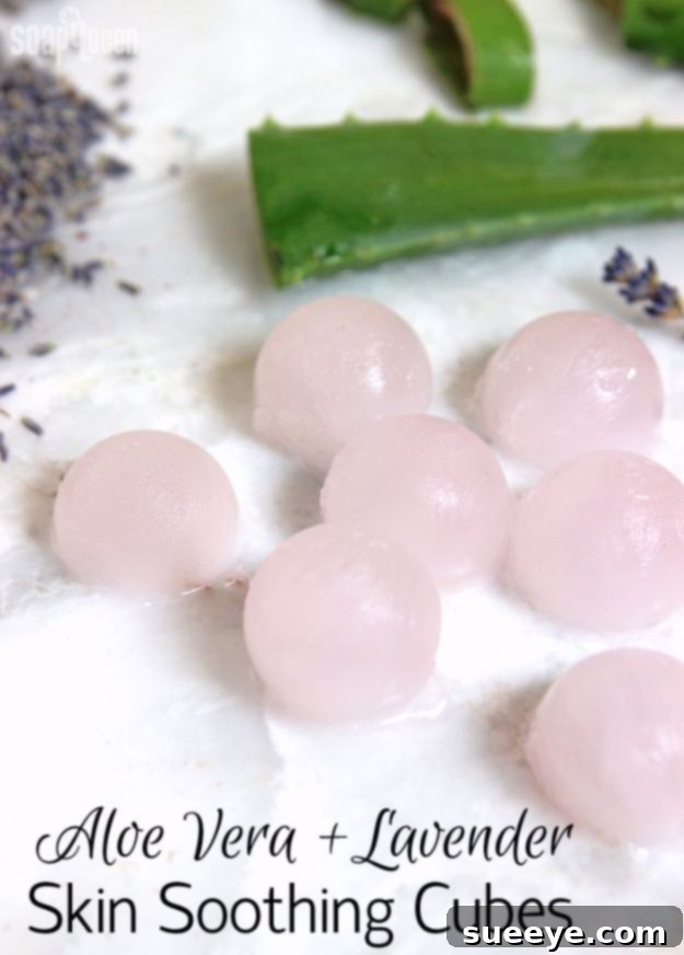 Aloe Vera Lavender Soothing Cubes Aloe Vera and Lavender Skin Soothing Cubes for irritated skin