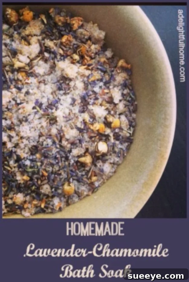 Lavender Chamomile Bath Soak DIY Lavender Chamomile Bath Soak for ultimate relaxation