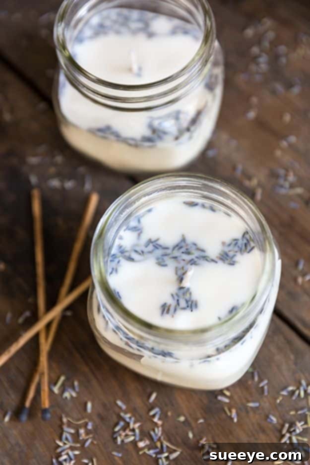 DIY Lavender Soy Candles Homemade Lavender Scented Soy Candles for a relaxing ambiance