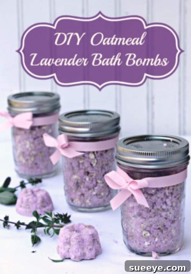 Oatmeal Lavender Bath Bomb Tutorial Skin Soothing DIY Oatmeal Lavender Bath Bombs for relaxation
