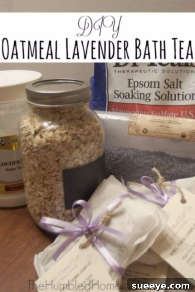 Homemade Oatmeal Lavender Bath Teas DIY Oatmeal Lavender Bath Teas for soothing sensitive skin