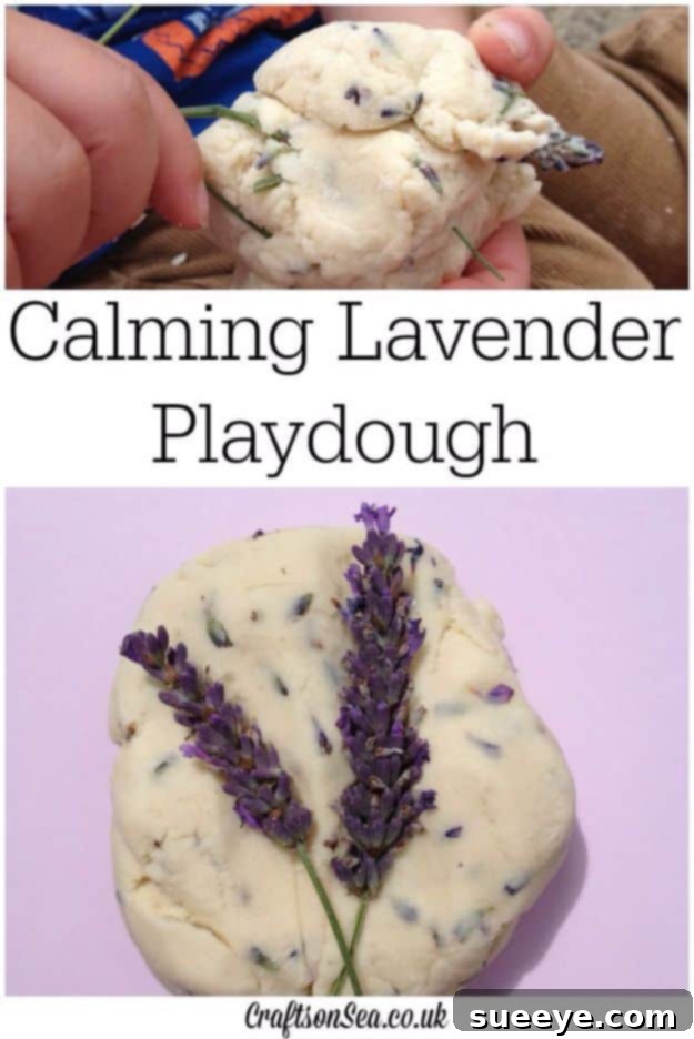 Homemade Lavender Playdough Calming Lavender Playdough for kids' sensory play