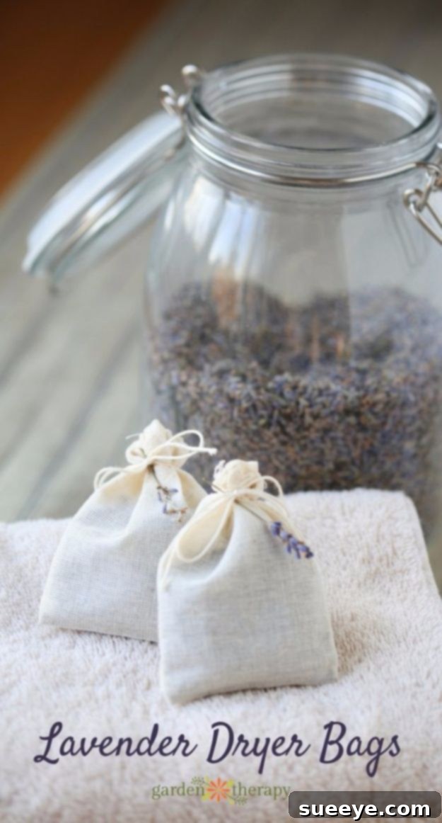 DIY Lavender Dryer Bags Lavender Dryer Bags for naturally scented laundry