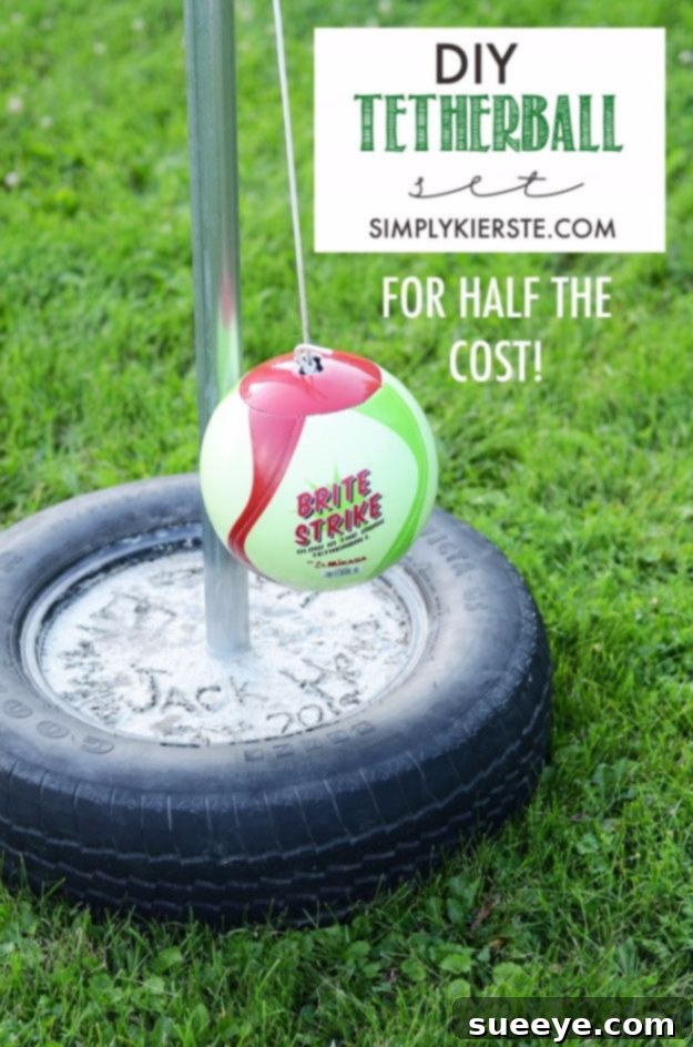 Tetherball Set: Classic playground game for your home Homemade Tetherball Set for active backyard fun