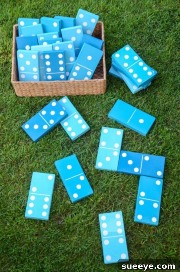 Lawn Dominoes: Classic fun, supersized for your yard Large DIY Lawn Dominoes for outdoor family game nights