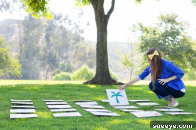 Giant Lawn Matching Game: Supersized memory fun for the family Homemade Giant Lawn Matching Game for memory fun