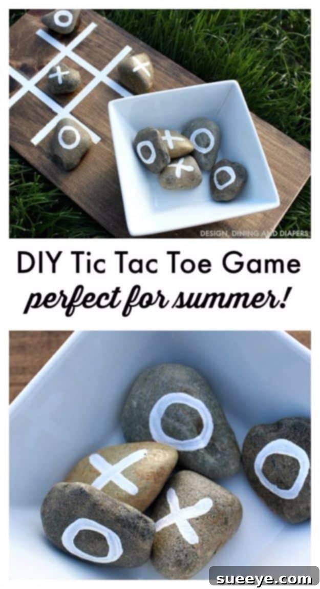 Giant Tic Tac Toe: A simple and engaging outdoor game Homemade Giant Tic Tac Toe board for kids' outdoor play