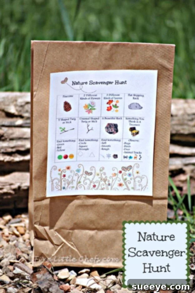 Nature Scavenger Hunt: Engaging outdoor activity for kids Printable Nature Scavenger Hunt for kids outdoor exploration