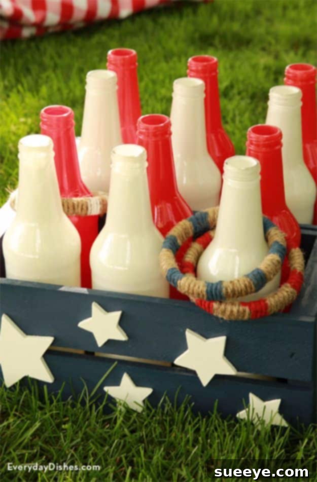 Bottle Ring Toss: Upcycled fun for your backyard Creative DIY Bottle Ring Toss game for summer parties