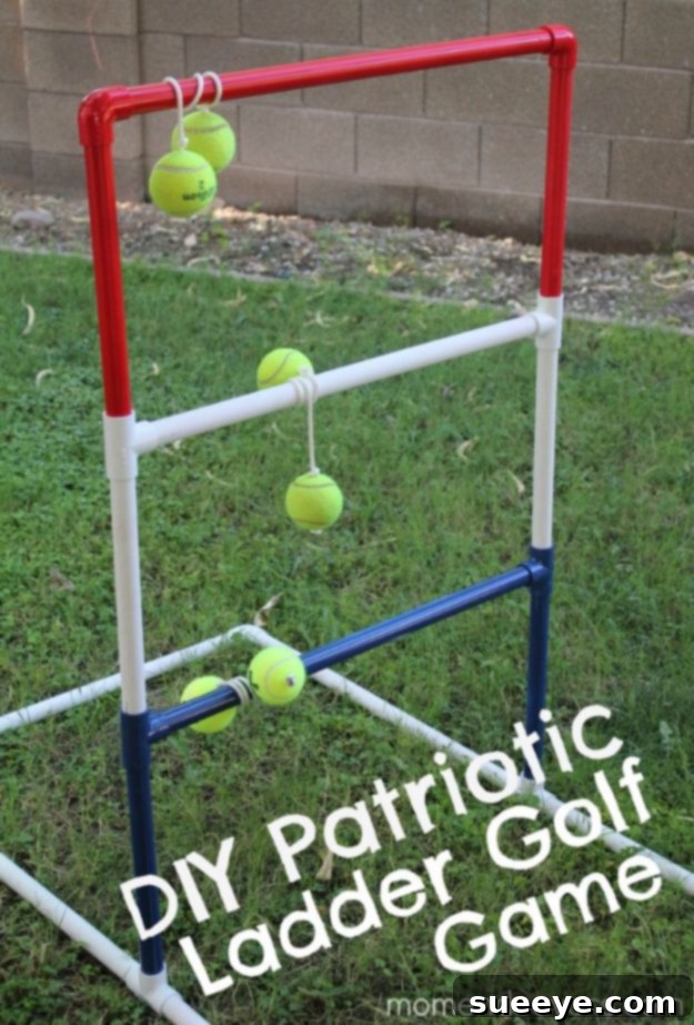 Patriotic Ladder Golf: Festive outdoor game for all Patriotic themed DIY Ladder Golf game for festive events