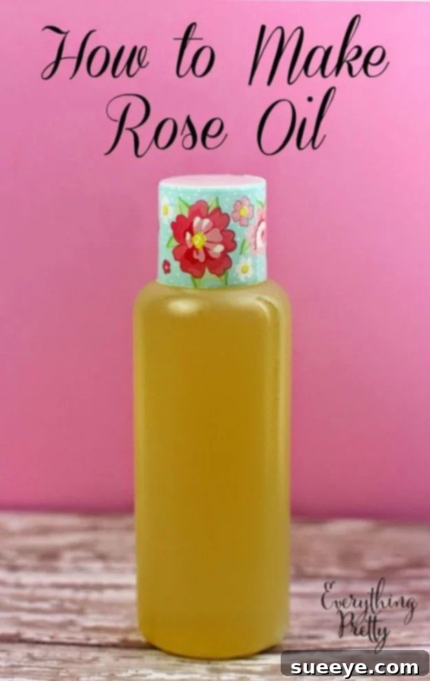 Homemade Rose Oil for natural skincare and beauty