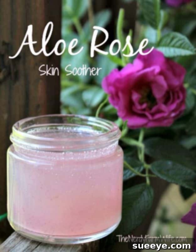 DIY Aloe Rose Skin Soother for calming and hydrating skin