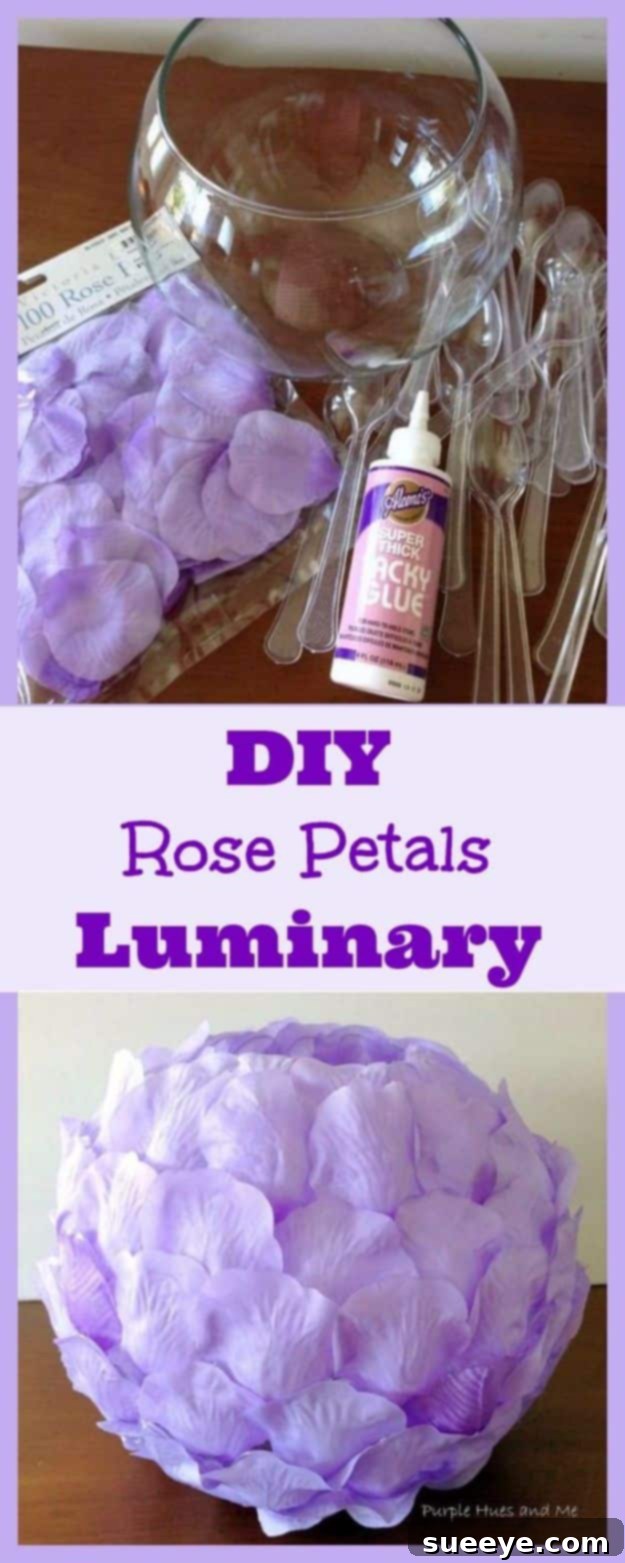 DIY Rose Petal Luminary for warm, ambient home lighting