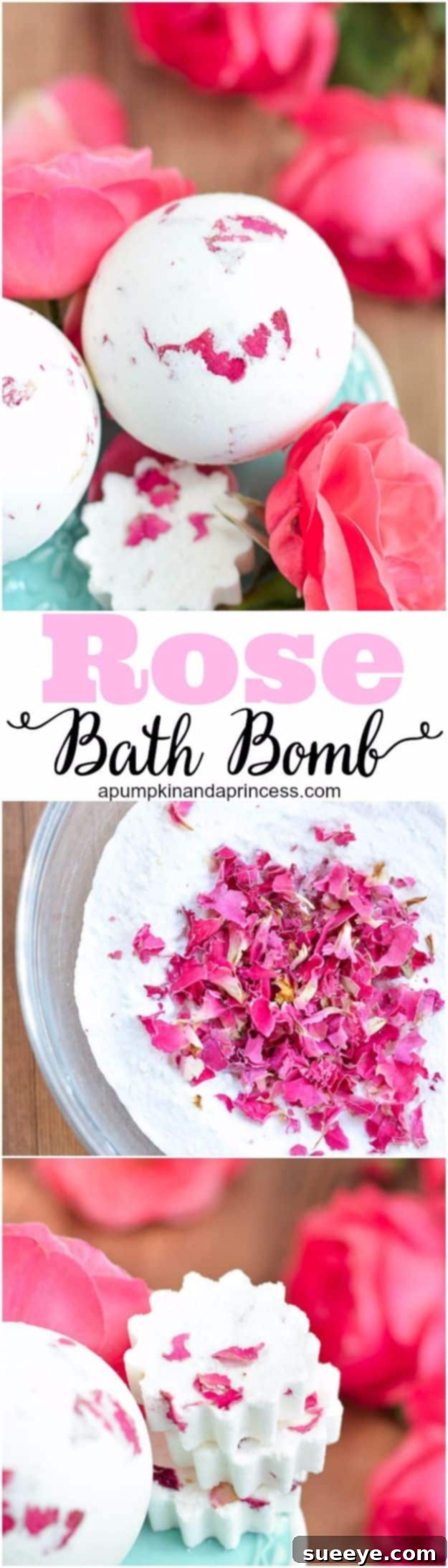 DIY Rose and Milk Bath Bomb for a luxurious and relaxing soak