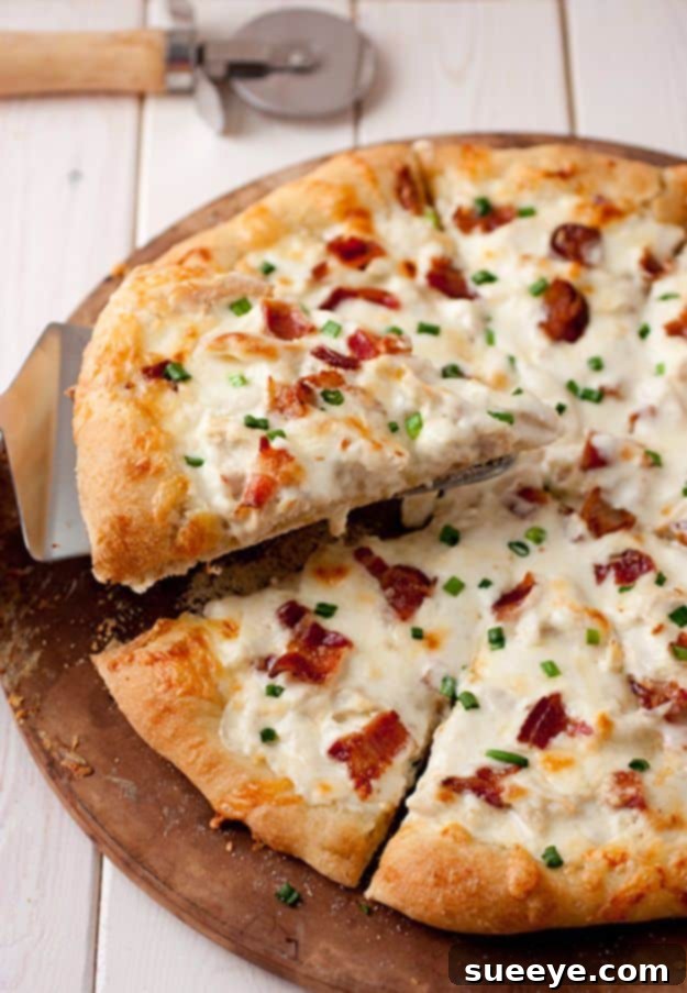 Chicken Alfredo Pizza