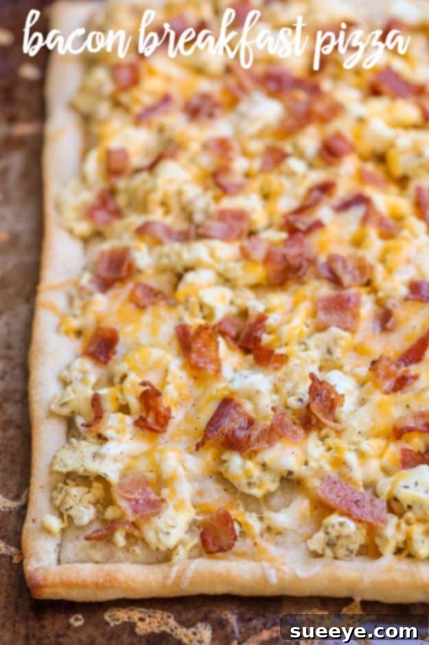Bacon Breakfast Pizza with Eggs