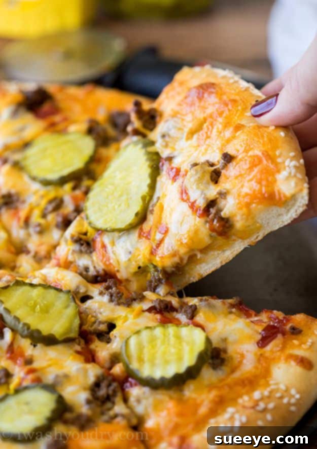 Delicious Cheeseburger Pizza